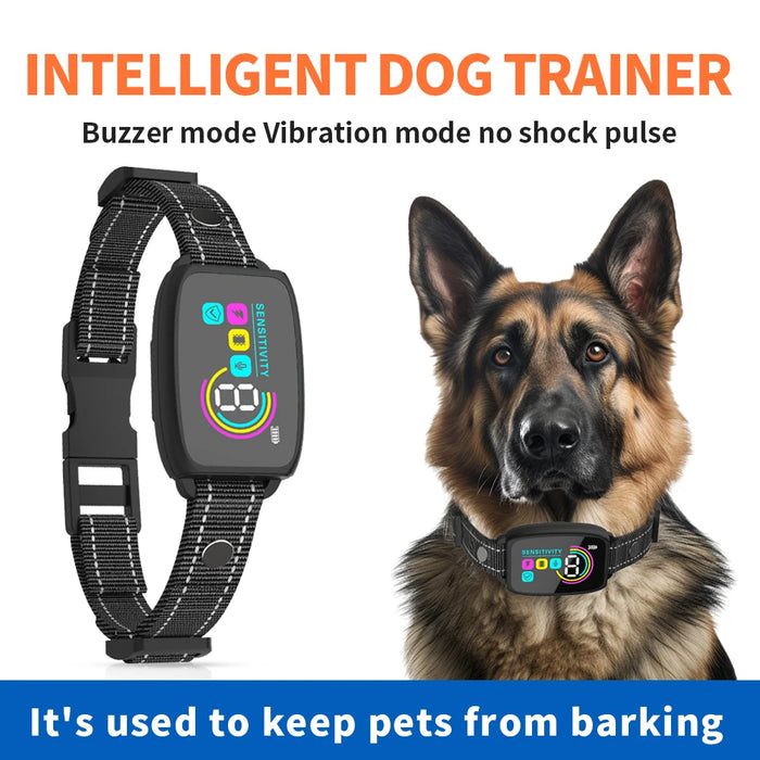 Smart Automatic Anti Barking Dog Collar Rechargeable Bark Stopper Stop Barking HD Digital