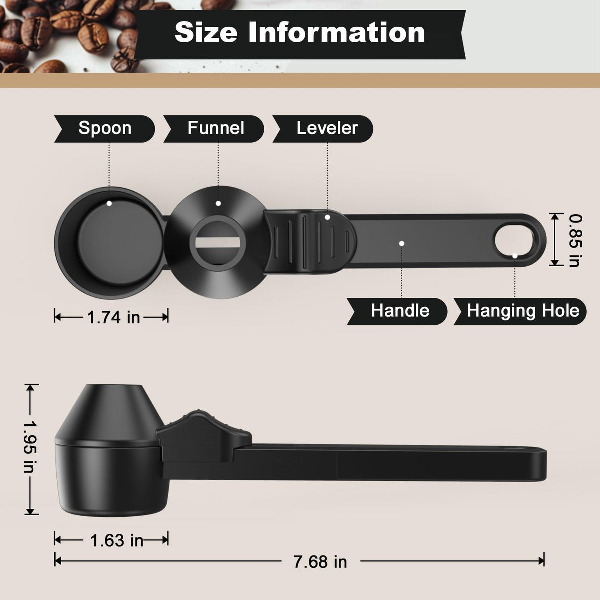 Coffee Measuring Spoon Funnel Spoon — view 5