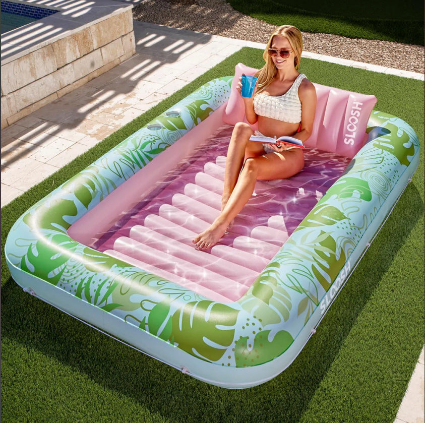 Inflatable Floating Bed Swimming Pool Water Bed — view 9