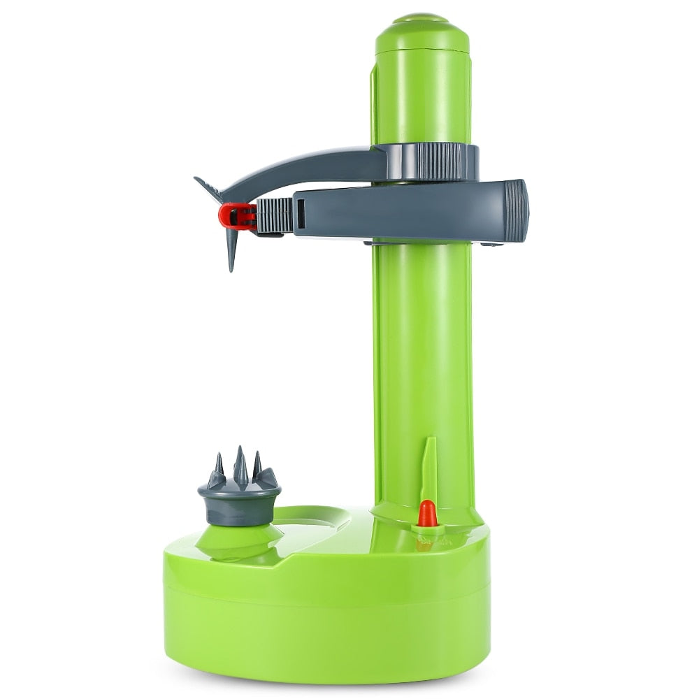 Electric rotary peeler with stainless blade and non-slip base