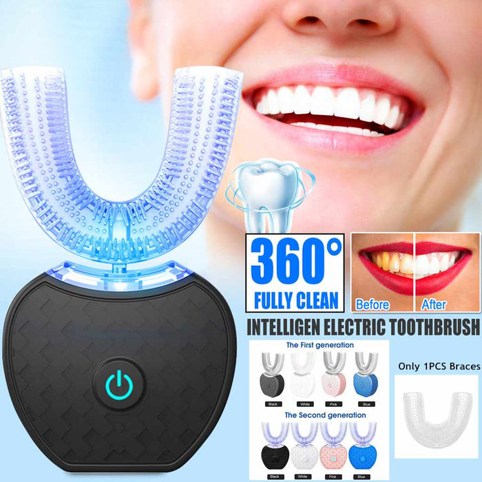 360° Intelligent U-Type Electric Toothbrush — Whitening USB Rechargeable - A.L.M