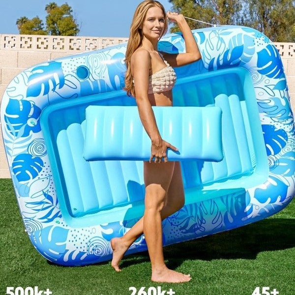 Inflatable Floating Bed Swimming Pool Water Bed — view 2