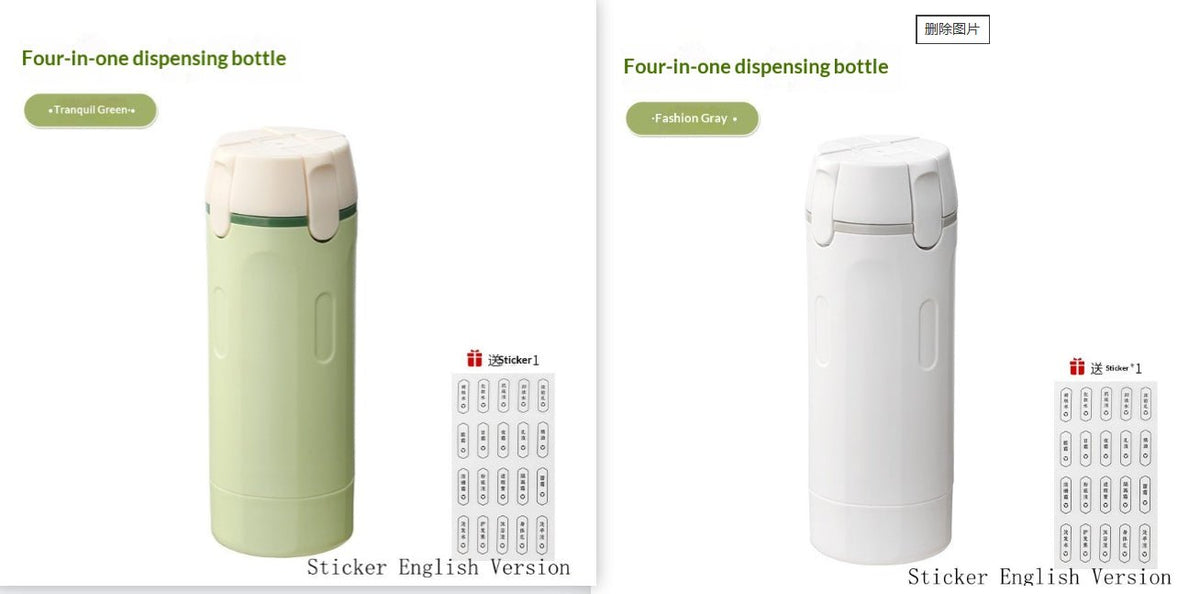 4 In 1 Travel Dispenser Portable Travel Bottles Leak Proof Leakproof Travel Container For Perfume Shampoo Conditioner Lotion - A.L.M