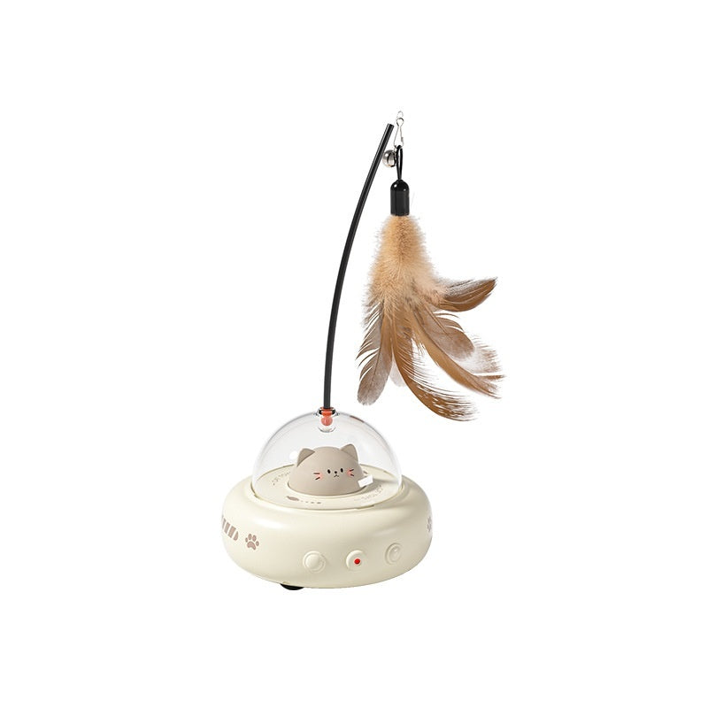 Smart Electric UFO Cat Teaser Toy — Interactive Feather Wand — view 8