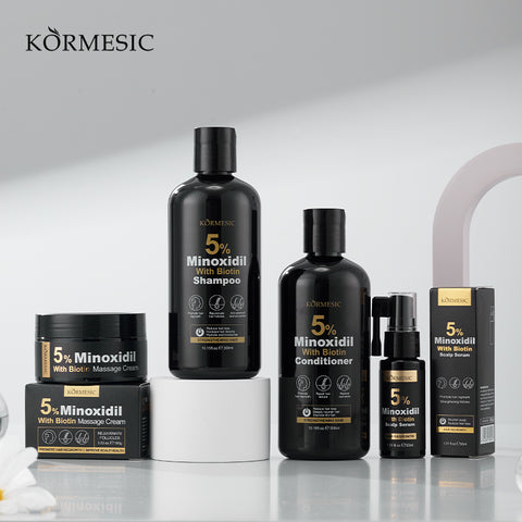 KORMESIC Minoxidil Scalp Revitalization 4-in-1 Set E Ssence Wash Care Massage Cream