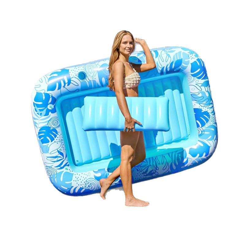 Inflatable Floating Bed Swimming Pool Water Bed — view 4