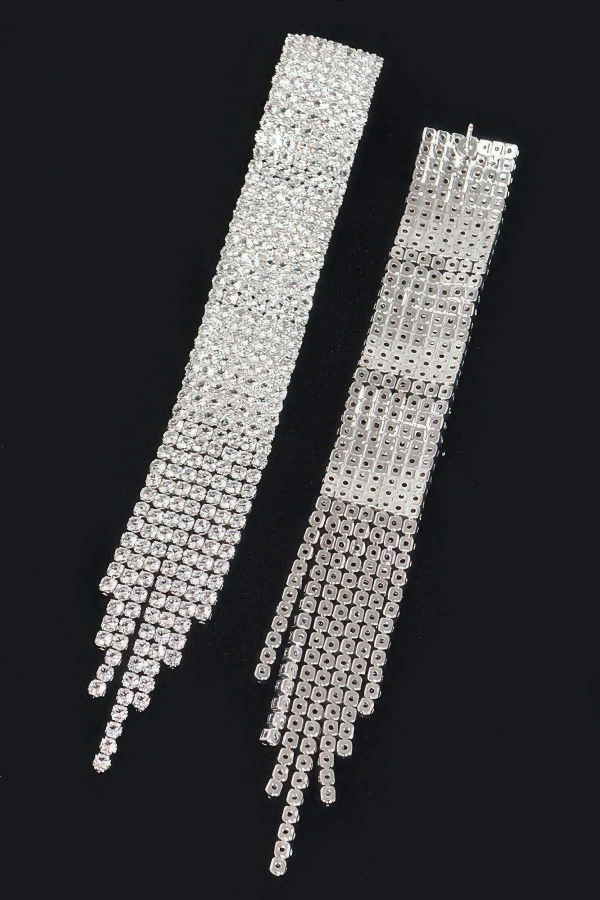 Rhinestone Fringe Earring