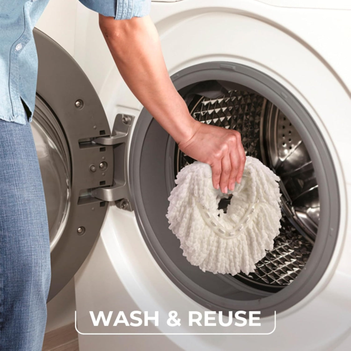 Microfiber spin mop and bucket with spin wringer — view 10