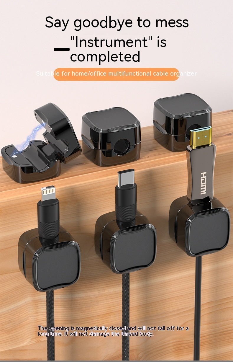 Adhesive Cable Clips — Under-Desk Cord Organiser - A.L.M