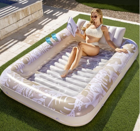 Inflatable Floating Bed Swimming Pool Water Bed — view 8