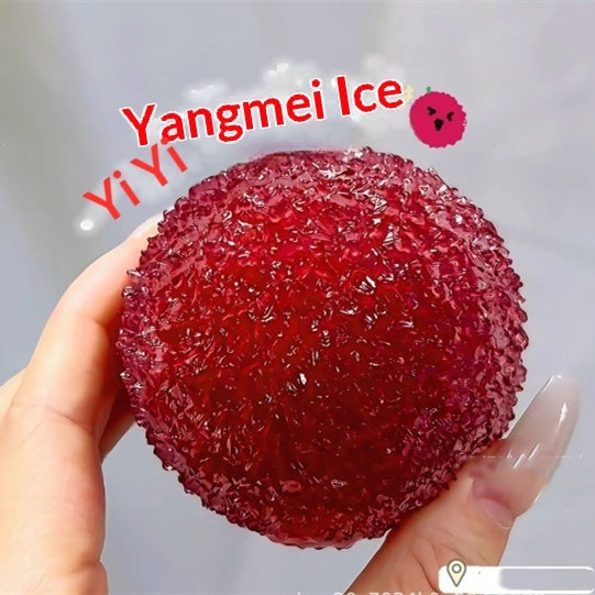Simulation Bayberry Squishy Maltose Stress-relief Toy With Textured Surface And Slow-rebound