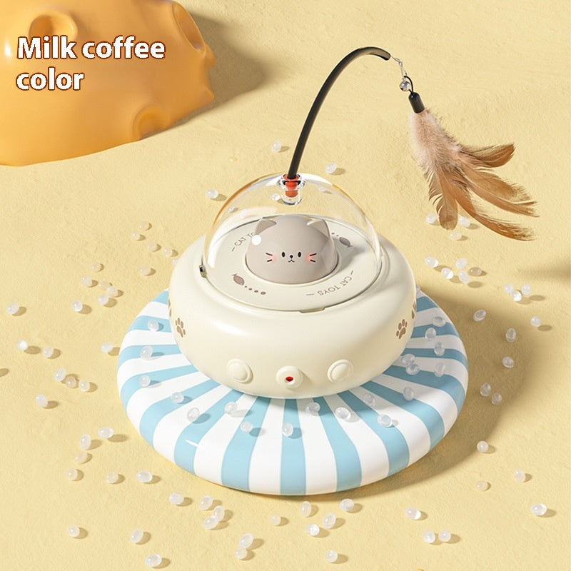 Smart Electric UFO Cat Teaser Toy — Interactive Feather Wand — view 3