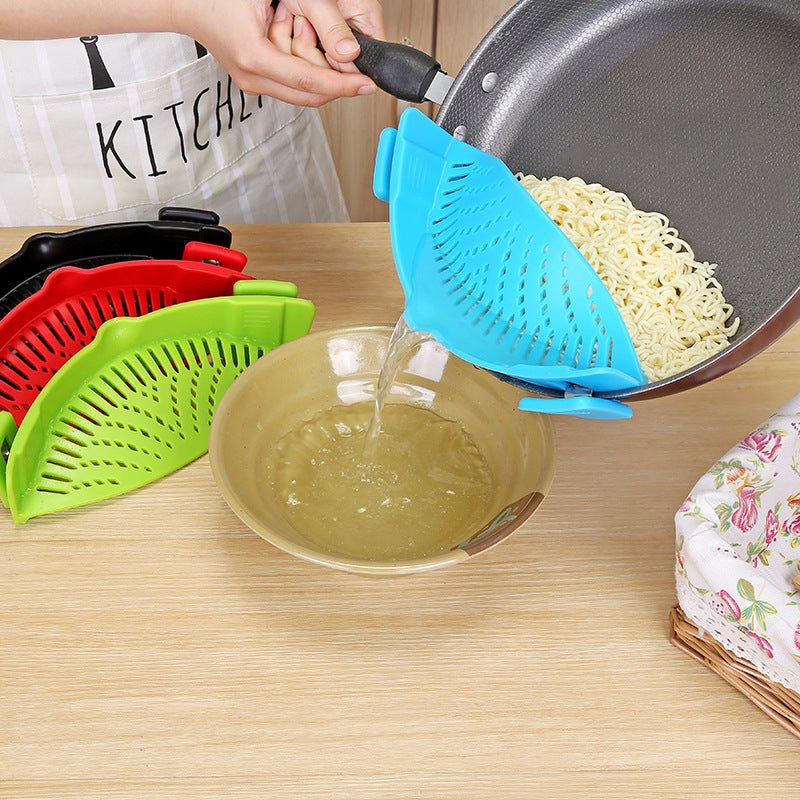 Clip-On Silicone Pan Strainer — Fits Most Pots - A.L.M