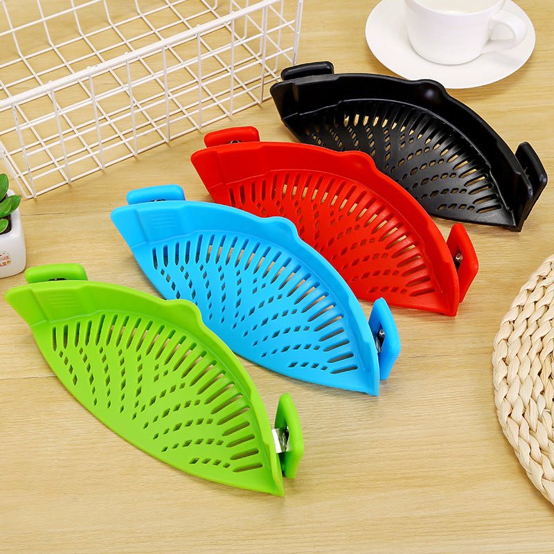 Clip-On Silicone Pan Strainer — Fits Most Pots - A.L.M