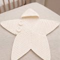 Crocheted Star-shaped Bodysuit Starfish Baby Sleeping Bag Newborn Baby Boy Girl Kids Cartoon Hooded Romper Jumpsuit Bodysuit Clothes Outfits Long Sleeve Playsuit Toddler One Piece Outfit - A.L.M