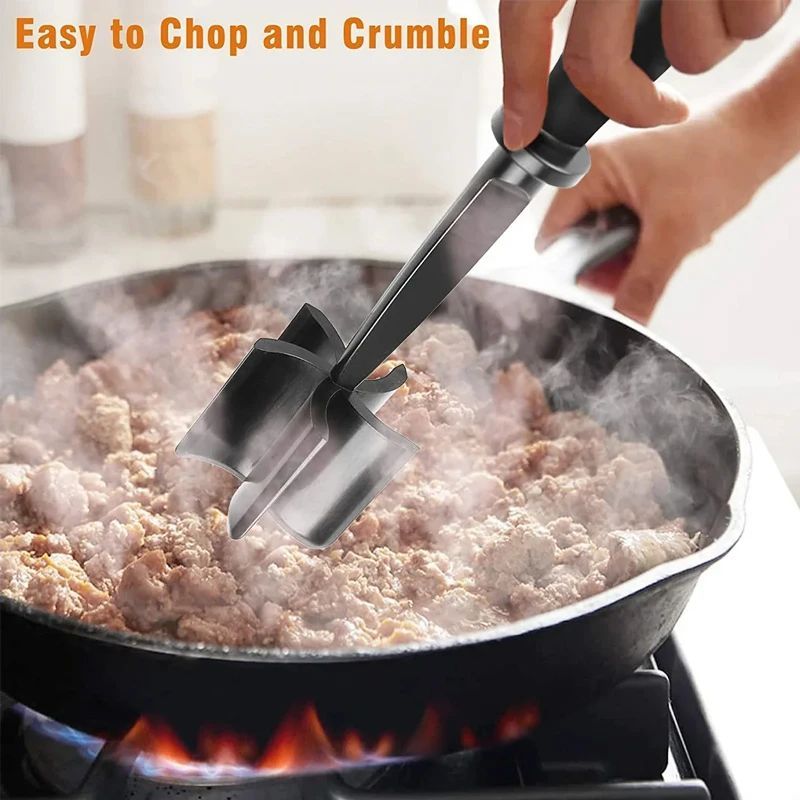5-Blade Meat Chopper & Potato Masher — Non-Scratch Nylon — view 8