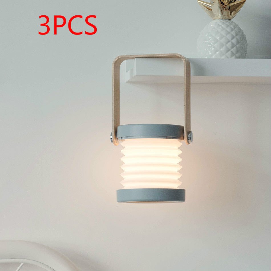 Foldable Touch Dimmable Reading LED Night Light Portable Lantern Lamp USB Rechargeable For Home Decor - A.L.M