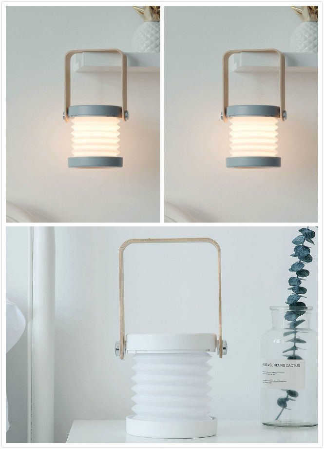 Foldable Touch Dimmable Reading LED Night Light Portable Lantern Lamp USB Rechargeable For Home Decor - A.L.M