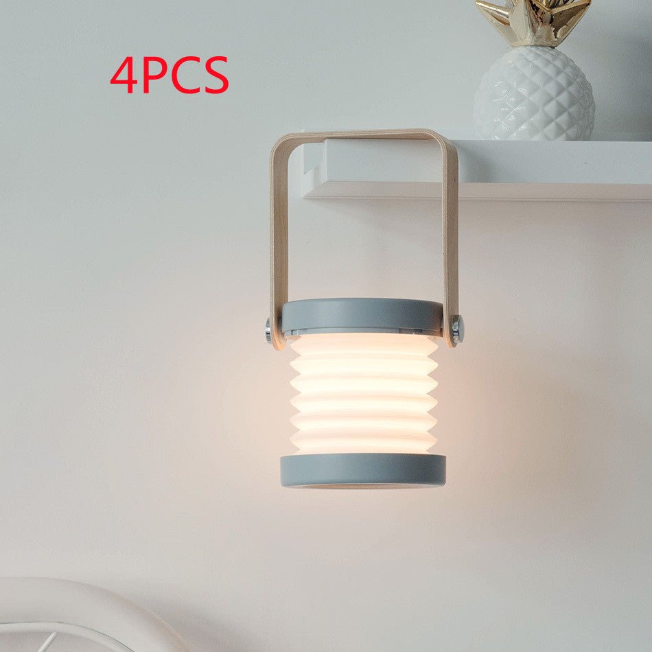 Foldable Touch Dimmable Reading LED Night Light Portable Lantern Lamp USB Rechargeable For Home Decor - A.L.M