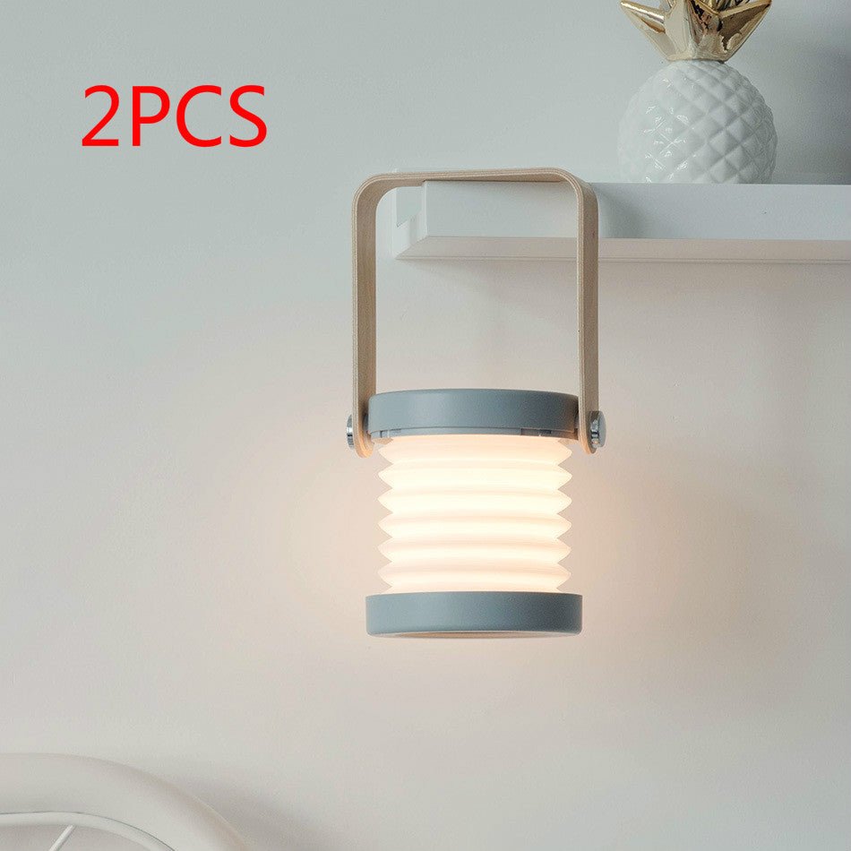 Foldable Touch Dimmable Reading LED Night Light Portable Lantern Lamp USB Rechargeable For Home Decor - A.L.M