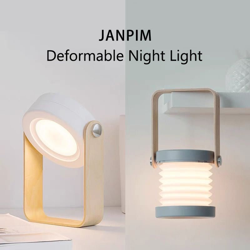 Foldable Touch Dimmable Reading LED Night Light Portable Lantern Lamp USB Rechargeable For Home Decor - A.L.M