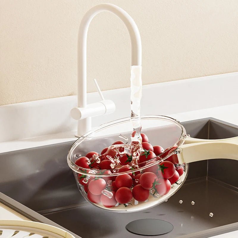 Fruit Drain Basket — Colander, Lid & Folding Handle - A.L.M