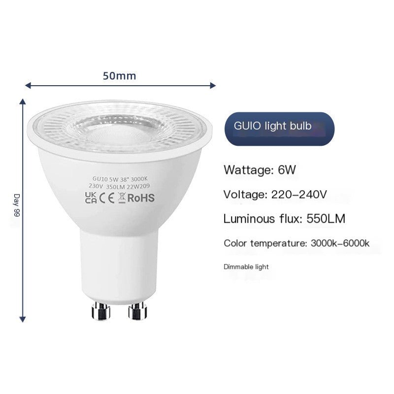 GU10 Dimmable LED Bulb 5W/6W EU Certified 220V - A.L.M