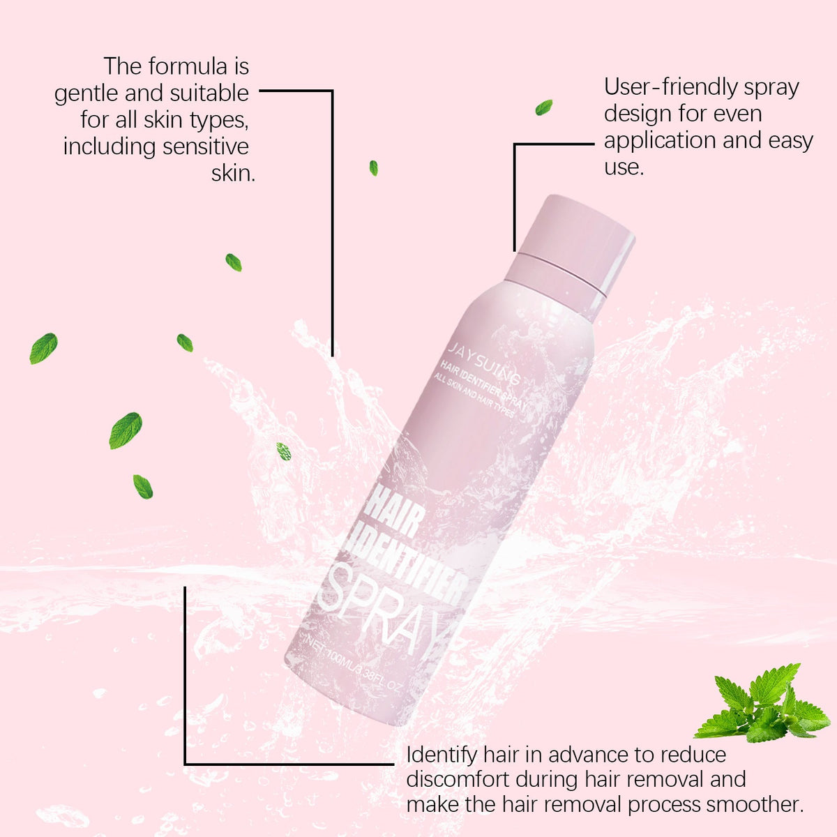 Hair Identifier Spray Set For Face Shaving Moisturizing Dermaplaner Spray For Face Shaving Skin Care - A.L.M