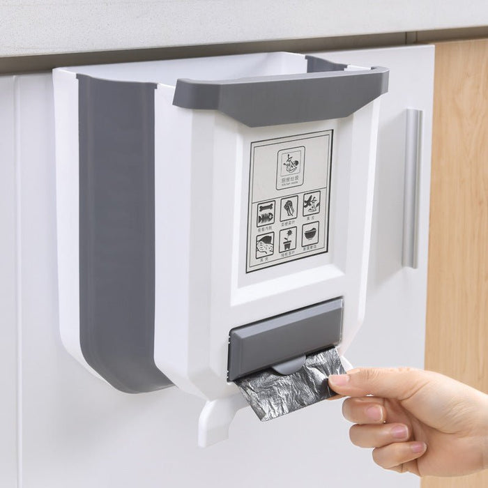 Kitchen Folding Wall Mounted Trash Can - A.L.M