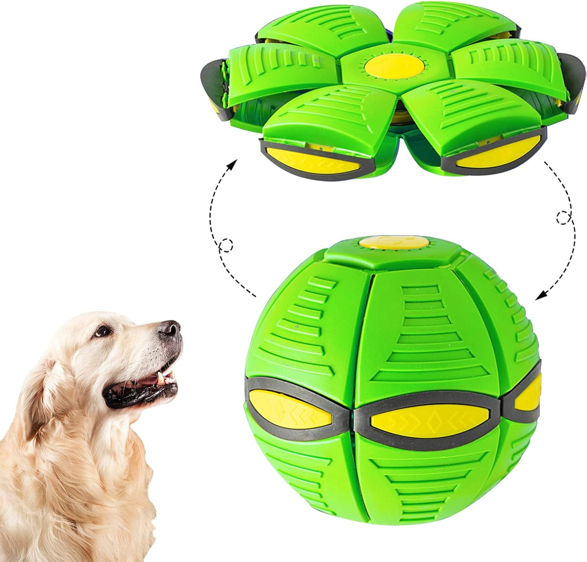 Light-Up Flying Saucer Ball — Interactive Dog Toy - A.L.M