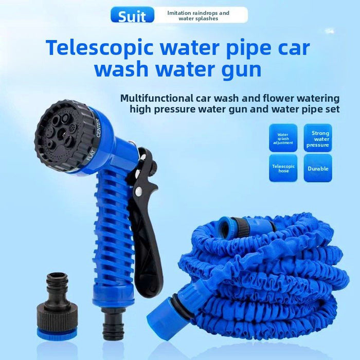 Multifunctional Telescopic Garden Hose with 7-Pattern Spray Gun - A.L.M