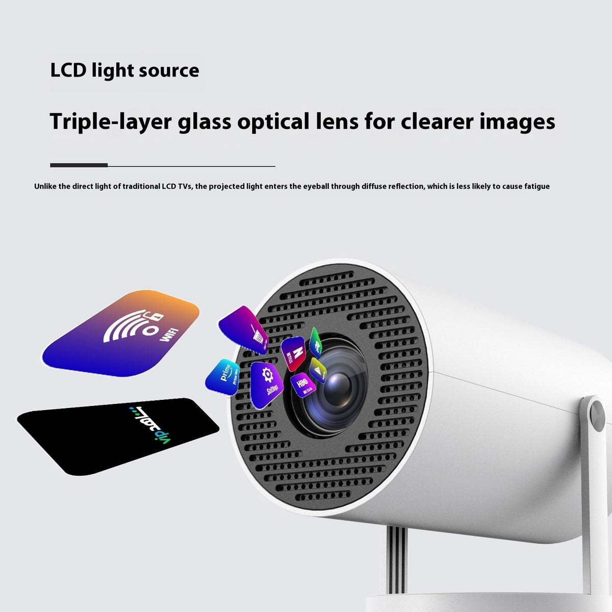 Portable Mini Home Projector — 180° Auto-Focus Smart Projector - A.L.M