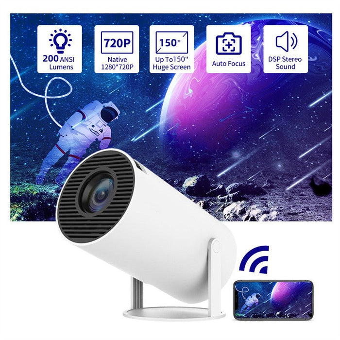Portable Mini Home Projector — 180° Auto-Focus Smart Projector - A.L.M