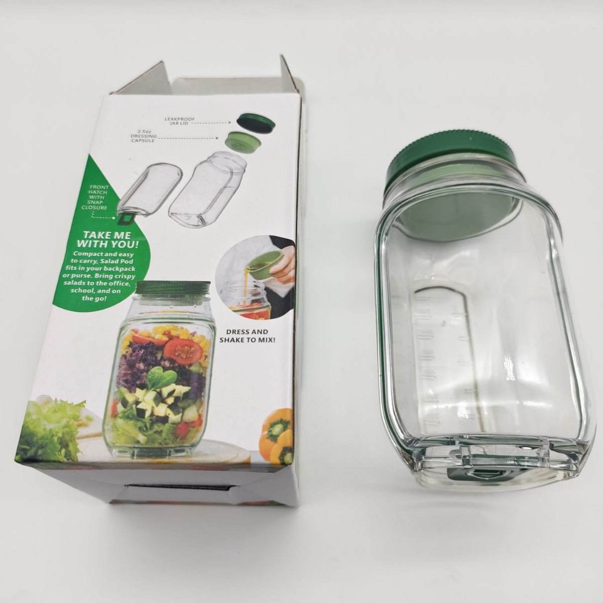 Salad Storage Container with Dressing Pod - A.L.M
