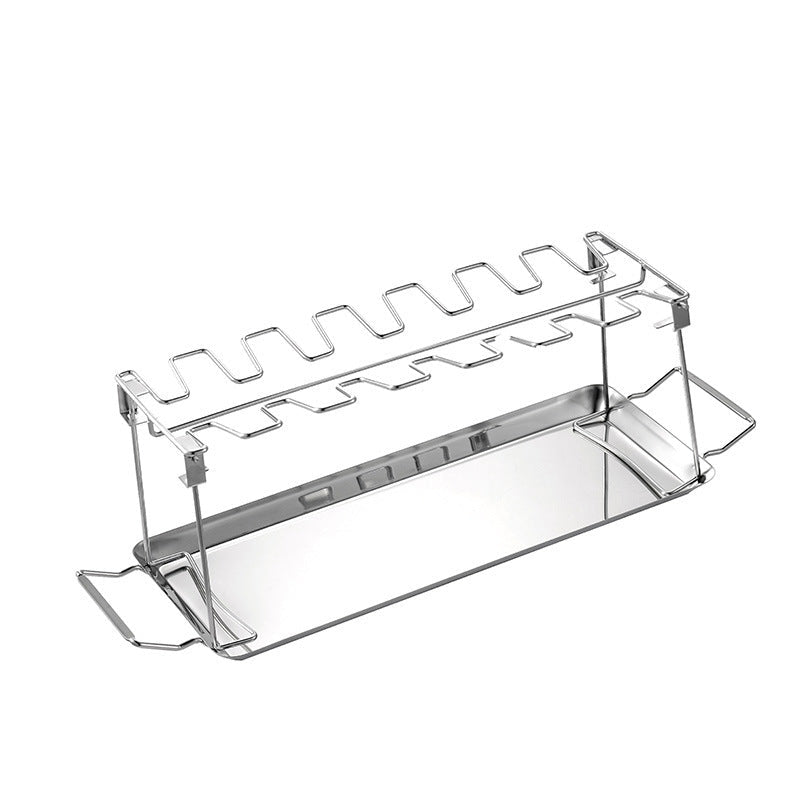 Stainless Steel Chicken Leg Rack — Foldable BBQ Barbecue Tool Set - A.L.M