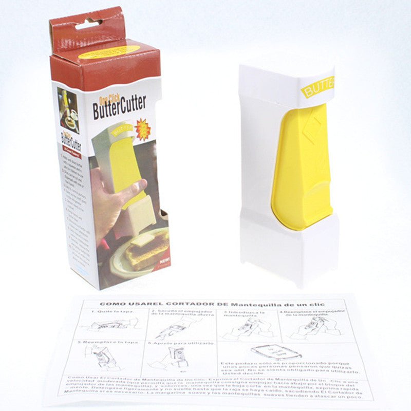 Stick Butter Cutter Cheese Slicer One-Button Dispenser For Cutting Butter Storage Box Cheese Cooking Steak Kitchen Supplies - A.L.M
