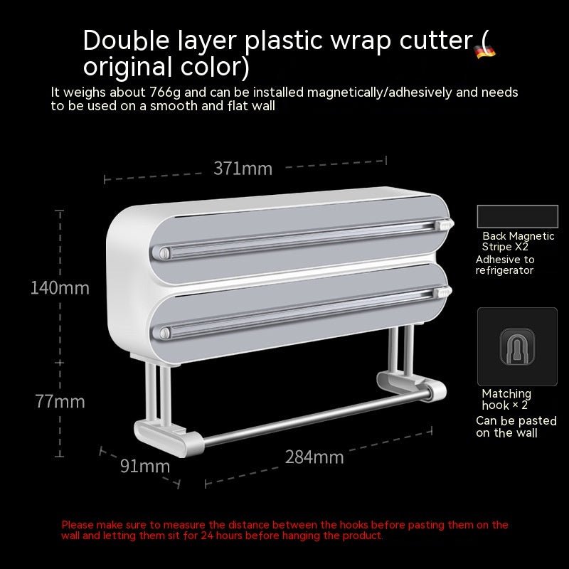 Wall-mounted Plastic Wrap Cutter Household Punch-free - A.L.M