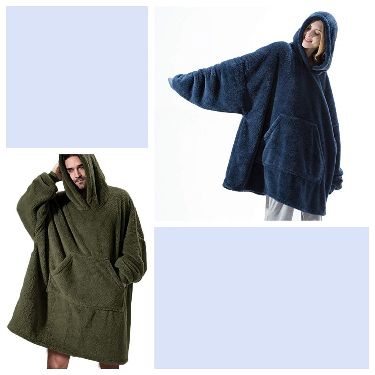 Wearable Blanket Hoodie — Double-Sided Fleece - A.L.M